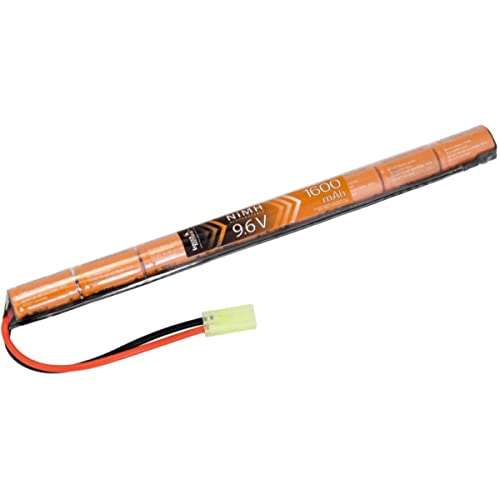 Lancer Tactical NIMH Airsoft Battery Compatible with Lancer AEG Airsoft (9.6V, 1600 mAh Stick)