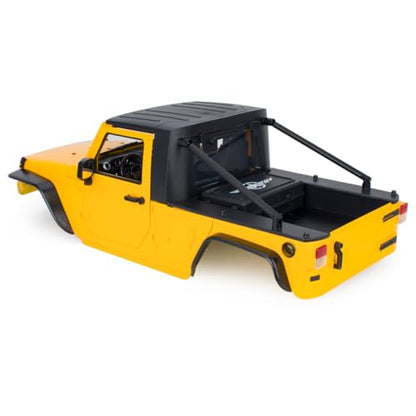 313mm Wheelbase Hard Plastic Pickup Body Shell Unassembled Kit for 1/10 RC Crawler Car Axial SCX10 90046 Jeep Wrangler (Yellow) - color: Yellow