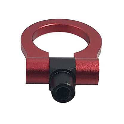 FainWan Track Racing Style Tow Hook Towing Eye CNC Aluminum Screw On Front Rear Bumper Compatible with 3 Series E36 E46 E90 E91 E92 E93 318 320 323 325 328 330 335 M3 1992 to 2012 (Red)