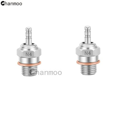 2PCS 70117H Hot Engine Glow Plugs No.3 N3 N4#3#4 Spark Nitro Engine Parts Replace OS for Traxxas Losi HPI Redcat HSP Himoto RC Car Truck Buggy (N4) - size: N4 2PCS
