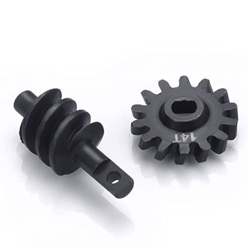 Axle Gear Overdrive Worm Differential 13T 14T/12T 18T/13T 16T Steel Gear for AX24 Axial SCX24 C10 JLU Gladiator Bronco 1/24 RC Crawler Car Upgrade Parts (13T 14T) - size: 13T 14T
