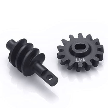 Axle Gear Overdrive Worm 13T 14T for SCX24 C10 JLU Gladiator Bronco | AX24 Axial 1/24 RC Crawler Car Upgrade Parts Steel Diff Gear Set - size: 13T 14T
