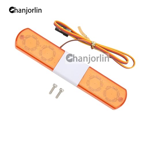 1/10 RC Car Simulation Police Lights Multi-Function Flash LED Lamp Nine Flashing Light Modes for 1/8 Crawler Off Road Rally Truck Cars HSP Traxxas Tamiya RC4WD Axial Arrma (Yellow 115mm) - color: Yellow 115mm