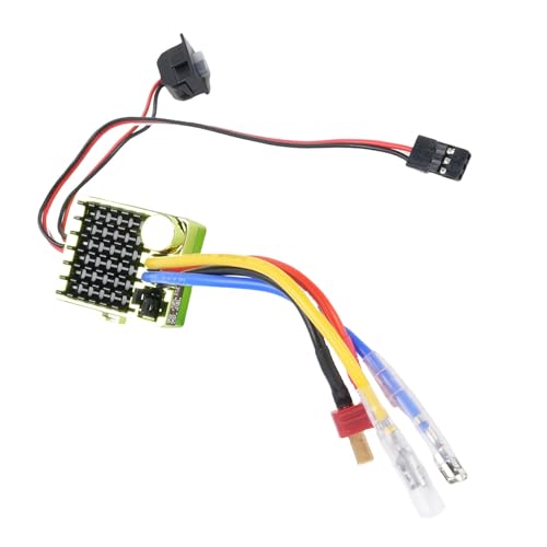 RC Brushed ESC, Electronic Speed Controller for 1/10 RC Car Boat, with Precise Speed Control for 540 550 750 Motor