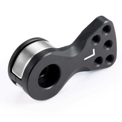 Aluminum Alloy 25T Servo Saver 5 Holes Adjustable Hi-Torque Servo Saver Horn 25T Compatible with Futaba Tamiya Servos 1/10 RC Car Crawler SCX10 Capra TRX4 TRX6 RC Boat Parts (Black-L) - color: Black-l