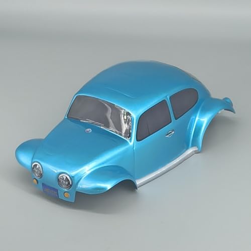 SANTAIZI 1/16 Scale Beetle Bule Body Shell Replacement for MT and Short Course Car Width 130mm with Decal Sheet（STZ16TGLAN）