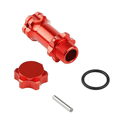 4pcs Aluminum 17mm Hex Adapter 30mm Extension Wheel Hub Drive Offset Width Extender with Anti-dust Cap Nuts for 1/8 RC On Road Car Off Road Truggy Truck Buggy Crawler, Red - color: Red