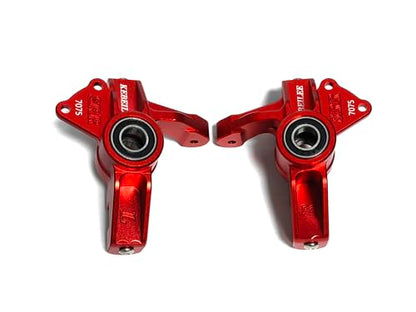 CNC Alu7075 Front Spindle Knuckle for LOSI Super Rock Rey 1/6 8S (red) - color: Red