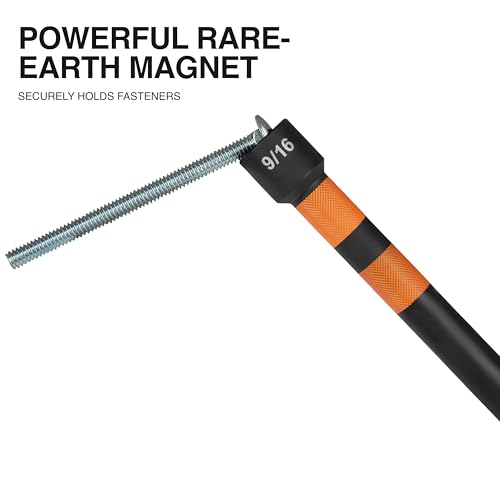 Klein Tools 10916PNDC 9/16-Inch Power Nut Driver, Magnetic Color-Coded Power Nut Driver, Impact-Rated with 10-Inch Extended Reach - size: 9/16" 10-Inch Extended
