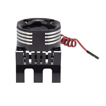 DKKY 42mm RC Cooling Fan Motor Heatsink 21000 RPM for Axial SCX10 Traxxas TRX4 Slash/Rustler/Stampede/Bandit Arrma Kraton Mojave Senton 1/8 1/10 RC Crawler Car 4274 4268 Motor, Black - color: Black