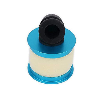 ShareGoo RC Aluminum Capped Air Filter Element Sponge 04104 Upgrade Parts Compatible with 1/10 HSP Traxxas Himoto Redcat RC Nitro Truck Buggy (Blue)