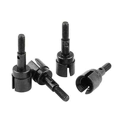 4 Sets 12mm Wheel Hex Adapters & Stainless Steel Axles for HSP 1/10 RC Truck - Replacement Parts with M4 Lock Nuts & Wrench, RC Car Repair Kit for 94108 94111 94123 94170