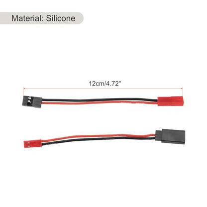 MECCANIXITY Battery Balance Plug Connector Cable JR Male Female Extension Cable Leads Extension Cable for RC Car Airplanes Remote Control 4Pcs