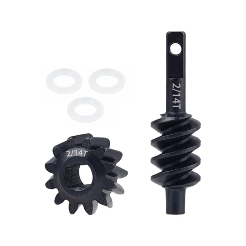 DJX 2/14T Axle Worm Gear Upgrades Part for 1/30 Axial SCX30 Jeep Wrangler JLU Bronco (14T) - size: 2/14T