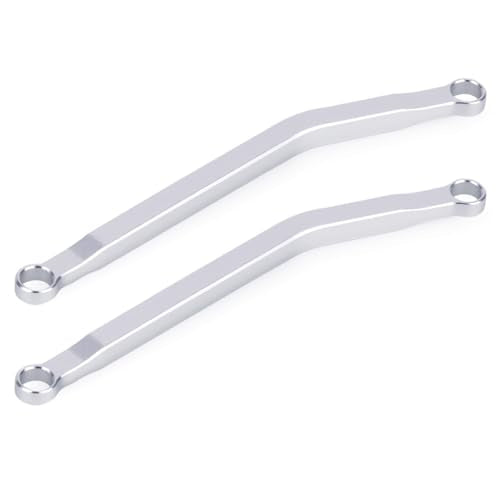 Aluminum Suspension & Steering Links Set for SCX30 1/30 RC Crawler, Full Chassis Link Kit with Tie Rod & Drag Link, CNC Upgrade Parts (Silver) - color: Silver