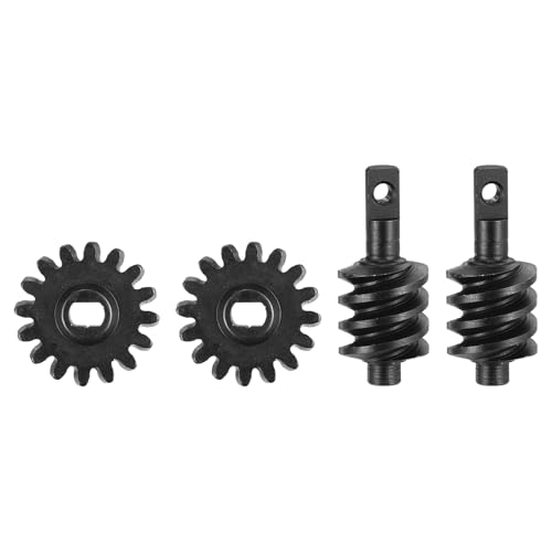 MECCANIXITY 2 Set Hardened Steel Axle Differentials Gear, 14T/16T Steel Gear Upgrade Parts for RC Vehicles Truck Drift Car Part, Black - style: 14T/16T