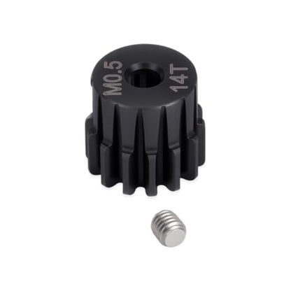 0.5M Pinion Gear Set 14T-18T, 2mm Bore Hardened Steel Motor Gears with Set Screws, 5PCS RC Gear Set Compatible with Losi Micro-B 1/24 1/28 RC Cars