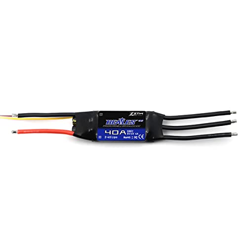ZTW Beatles G2 40A ESC with SBEC Output 4A/5V,6V for RC Fixed Wing Airplane 2-4S or DIY Project Need Electronic Speed Controller