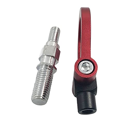 FainWan Track Racing Style Tow Hook Towing Eye CNC Aluminum Screw On Front Rear Bumper Compatible with 3 Series E36 E46 E90 E91 E92 E93 318 320 323 325 328 330 335 M3 1992 to 2012 (Red)