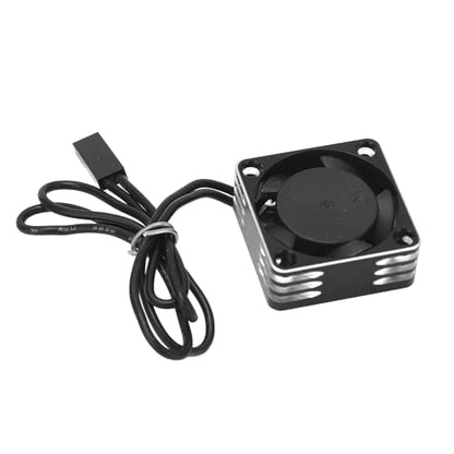 ESC Motor Cooling Fan, 25mm Universal RC Car Model Cooling Fan Lightweight Aluminum Alloy Plastic for AXIAL Hsp Redcat Hpi (Silver - color: SILVER
