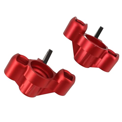 Steering Knuckles & Caster Blocks for ARRMA Kraton Outcast Notorious 6S (Red) | Aluminum,Front,Pivot Balls,1/8 Scale,BLX,AR330505 ARAC9366,CNC Machined,High Strength,Precision Fit - color: Red