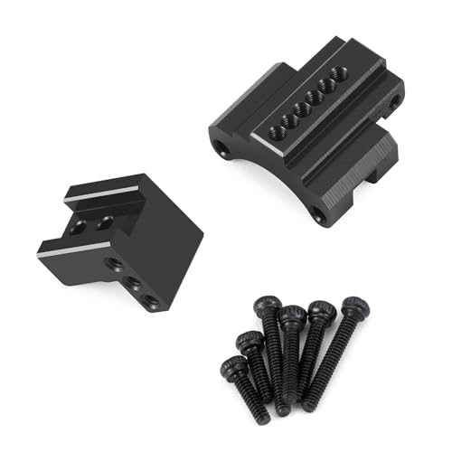 Adjustable Rear Link Mount Aluminum Link Bracket for Axial SCX24 Deadbolt AXI90081 C10 Gladiator Bronco Upgrades Parts (Black) - color: Black