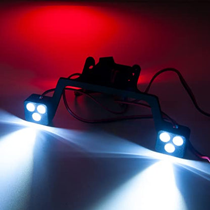 JHR MOHERO RC Car Body Red & White Head & Tail Light Set Front & Rear LED Light Compatible with KRATON 8S RC Off Road Upgrade Parts