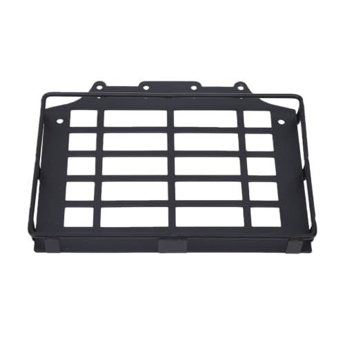 Vikye Metal RC Car Roof Rack for 1/12 Scale MJX H12Y Off Road Crawler, Luggage Carrier with Mesh Design, Black Accessory for Remote Control Truck