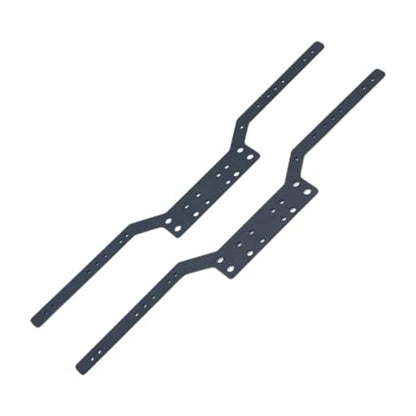 Yiju 2 Pieces Rc Car Chassis Rails Aluminium Alloy Rc Crawler Chassis Frame Rails Convenient Accessories Suitable for Rc Car Assembly Hobby C, Black - color: Black