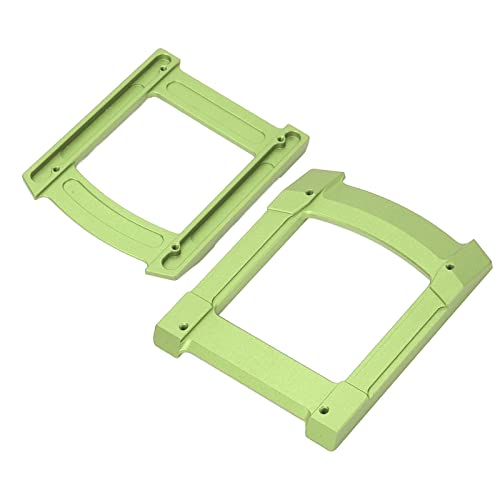 RC Skid Plate, Aluminium Alloy Glide Chassis Set for 1/10 Cars, with Stable Performance and Scratch Protection (Green)