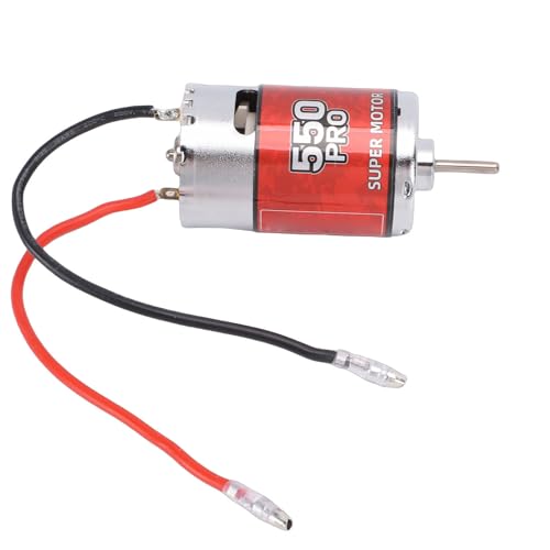 550 Brushed Motor 550 45T Brush Motor Universal RC Crawler Highspeed with Stainless Steel Housing, Suitable for RC Cars and Boat