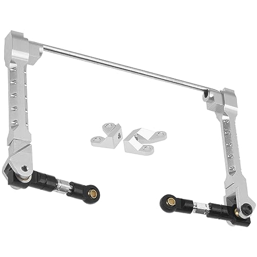 ShareGoo Alloy Rear Sway Bar RC Car Anti-Sway Bar Anti-Roll Mount Swaybar Compatible with Axial Wraith RR10 Bomber 1/10 RC Car (Silver)