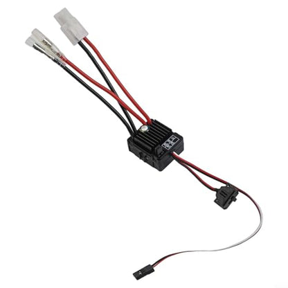 1060-RTR 60A Brushed ESC Electronic Controller Waterproof for 1/10 Scale RC Cars Trucks Off-Road Vehicles Crawlers Tanks 2-3S(WP1060-60A)