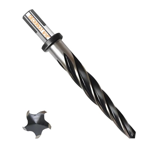9/16" Reamer Drill Bit for Metal, M2 HSS Taper Reamer for Steel, Alloy, Wood, Plastic to Align, Enlarge Holes – 5-Spiral Flutes, 1/2" Non-Slip Shank, 14mm Car Reamer, Bridge Construction Reamer. - size: 9/16"
