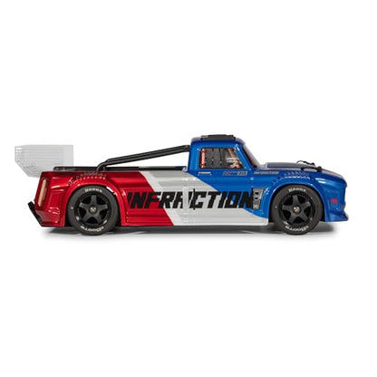 ARRMA RC Truck 1/8 Infraction 223S DSC 4X4 RTR Brushless All-Road Street Bash (Lipo Battery and Charger Not Included), Blue/Red, ARA4315V4T1 - color: Blue/Red