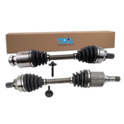 TRQ Front Driver Side and Passenger Side CV Axle Assembly Set 2 Piece Compatible with 2004-2005 Mazda 3 i Automatic Transmission - style: CSA33737