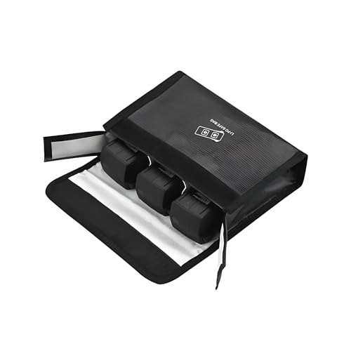Lipo Battery Safety Bag - Flame Retardant & Explosion Proof Battery Storage Protective Case for DJI Air 3/3s/Mavic 3/3 Classic/3 Cine (3 Batteries)