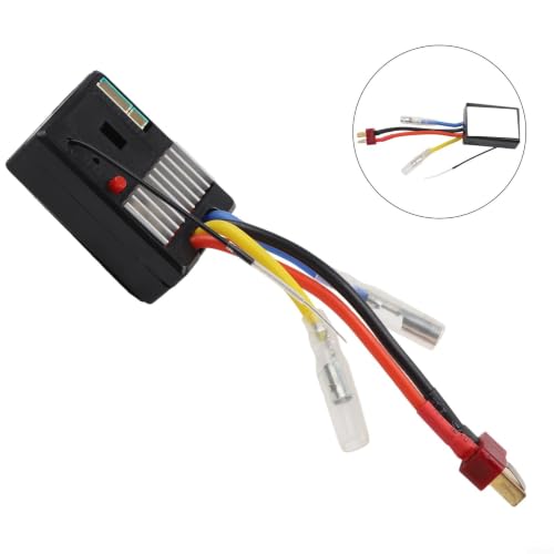 3-in-1 Receiver Board for Wltoys 144001 124019 124018 RC Car,ESC Receiving Circuit with 2-Pin LED and 5-Pin Adapter, Black