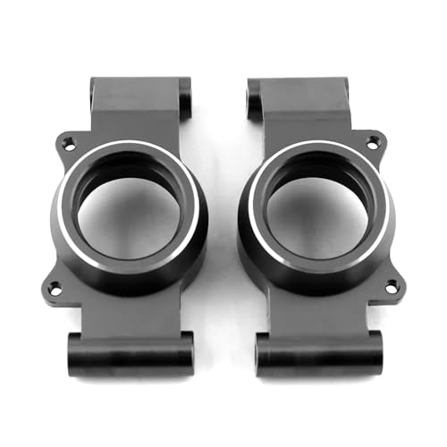RC car Components Compatible with Traxxas for X-Maxx Xmaxx 6S 8S 1/5 RC Monster Truck Upgrade Parts 2pcs Metal Rear Stub Axle Hub Carrier(Black) - color: Black
