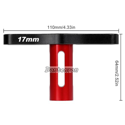 RC Aluminum 17mm Wheel Hex Nuts with Wheel Hub Wrench Repair Tool Set Upgrades Part for 1/8 RC Cars Trucks Off Road Buggy Arrma Typhon Kraton 6S 3S Traxxas E-Maxx E-Revo Mojave (Titanium) - color: Titanium