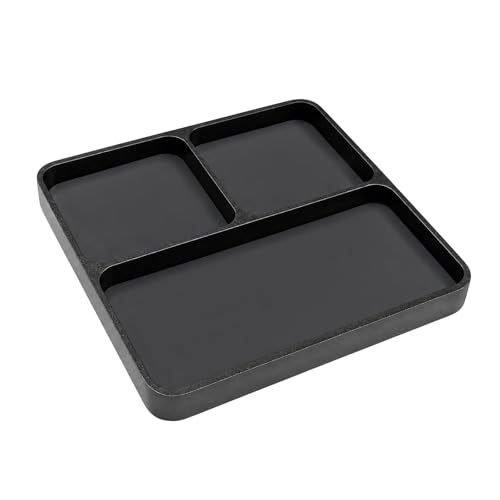 Magnetic Parts Tray, Aluminum Alloy Auto Repair Screws and Parts Organizer, Magnet Hardware Holder Tray for Car RC Repair Phone Electronics Maintenance, Car Accessories (Black) - color: Black