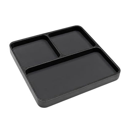 Magnetic Parts Tray, Aluminum Alloy Auto Repair Screws and Parts Organizer, Magnet Hardware Holder Tray for Car RC Repair Phone Electronics Maintenance, Car Accessories (Black) - color: Black