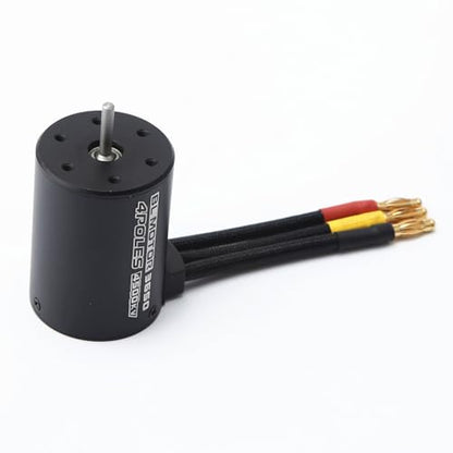 High Efficiency 3800KV Brushless RC Motor for 1 8 10 Trucks 550 Size Compatible Optimized Heat Dissipation Plug and Play Setup - size: 4500KV