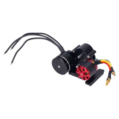 Dual Transmission Dig Overdrive Gearbox with Delrin Skid for 1/10 RC Crawler LCG Cheater Rigs Capra SCX10 PRO Upgrade (Purple)