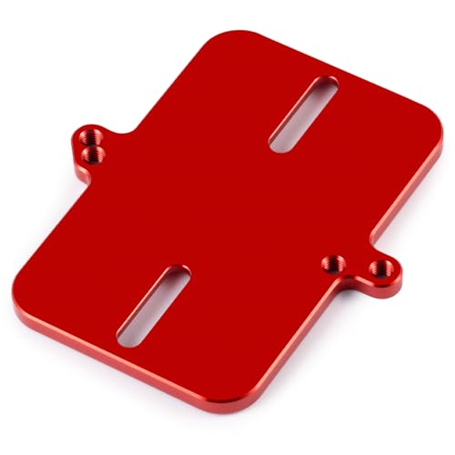 Electronic Mount Plate ESC Receiver Tray for Tra-xxas Mini Maxx | 4WD RTR Brushless Monster Truck 1/16 RC Car Upgrades Aluminum Red - color: Red