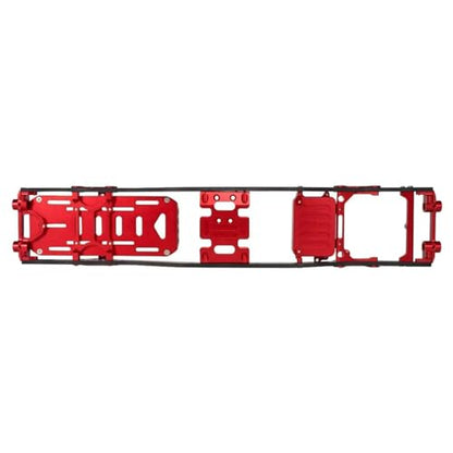Upgrade Parts Compatible with SCX10 Chassis Set for 1/10 RC Crawler with 4.3mm Carbon Fiber Rails Aluminum Brace Adjustable Shock Mount Radio Box Battery Tray(Color:4) - color: 4