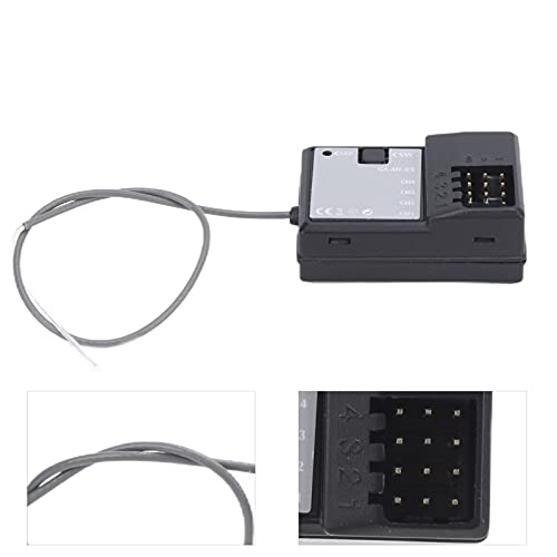 Drfeify RC Receiver, 2.4G Waterproof Fast Response 2ms with Strong Signal Distance, for Remote Control Car Boat Tank