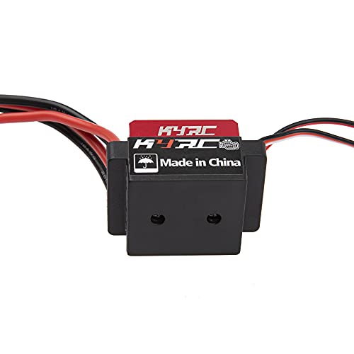60A ESC RC Car Brushed ESC Electric Speed Controller 6V/2A Compatible with Traxxas TRX-4 TRX-6 D90 HSP Tamiya Redcat Axial SCX10 HPI 1/10 RC Truck Car Crawler (T Plug)