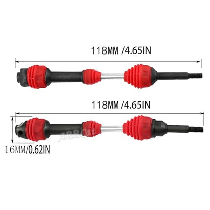 Drive Shaft CVD Axles Upgrades for 1/10 Slash VXL 4x4 Rustler Stampede Hoss VXL 4x4 4WD,4Pcs Front Rear Transmission Driveshaft Parts Hops Up,Red (Upgrades in 2023) - color: Red - 4pcs -Front Rear