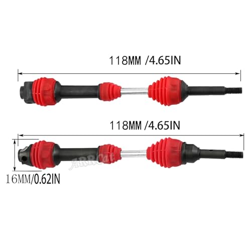 Drive Shaft CVD Axles Upgrades for 1/10 Slash VXL 4x4 Rustler Stampede Hoss VXL 4x4 4WD,4Pcs Front Rear Transmission Driveshaft Parts Hops Up,Red (Upgrades in 2023) - color: Red - 4pcs -Front Rear